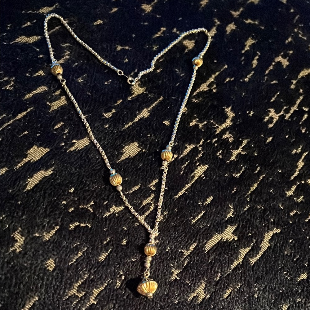 Vintage Elegant Gold filled and Sterling Silver Necklace